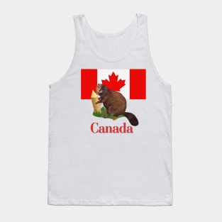 Canadian Flag and Beaver Tank Top